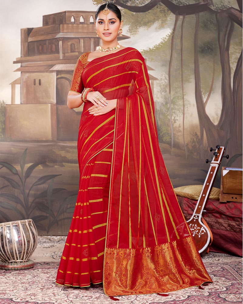 New chiffon store saree