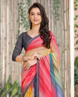 Vishal Prints Multi Color Digital Print Georgette Saree