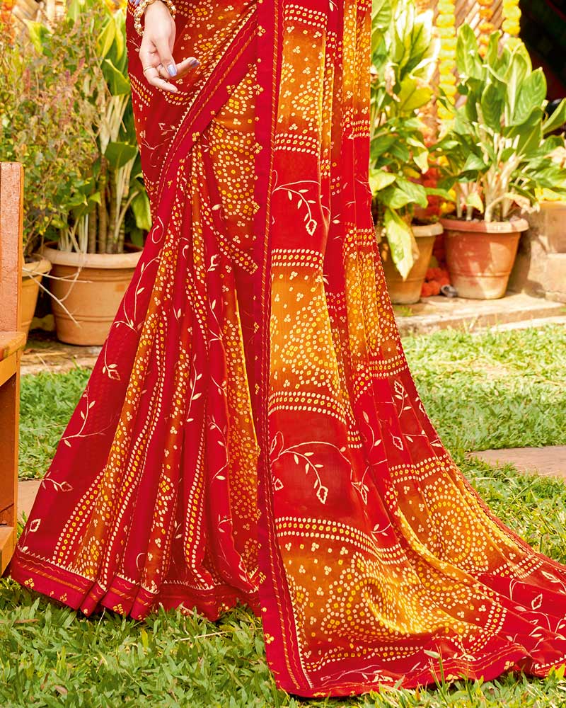 Chunri print saree with price hotsell