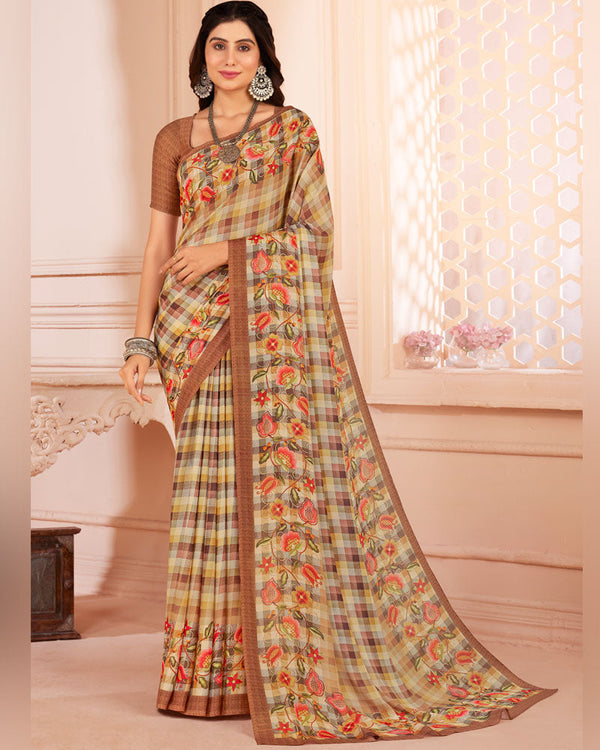 Vishal Prints Multi Color Digital Print Criva Crepe Saree