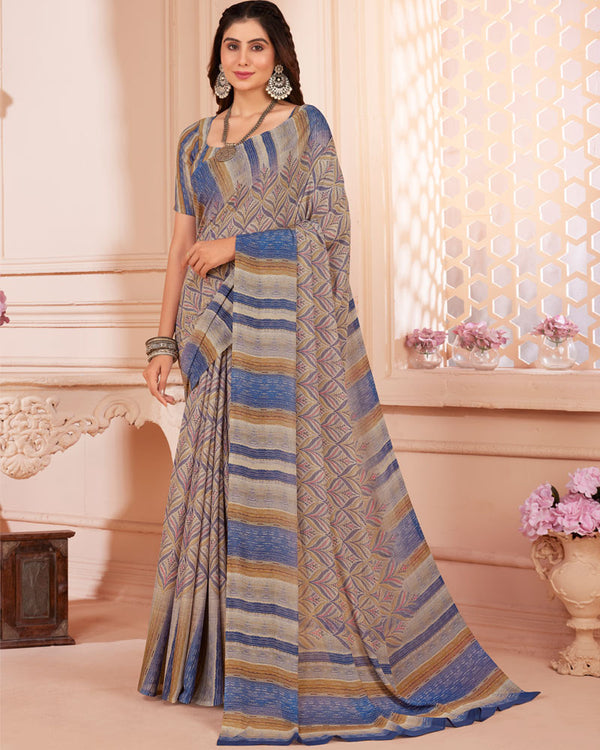 Vishal Prints Sand Dune Digital Print Criva Crepe Saree